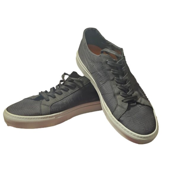 Greats Brooklyn Men's SZ 13 black Canvas and Leather Lace Up Casual Sneaker - Picture 1 of 8